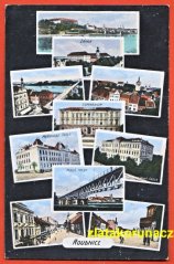 Roudnice nad Labem - Zámek - Gymnasium - Měšťanské školy - Nový most