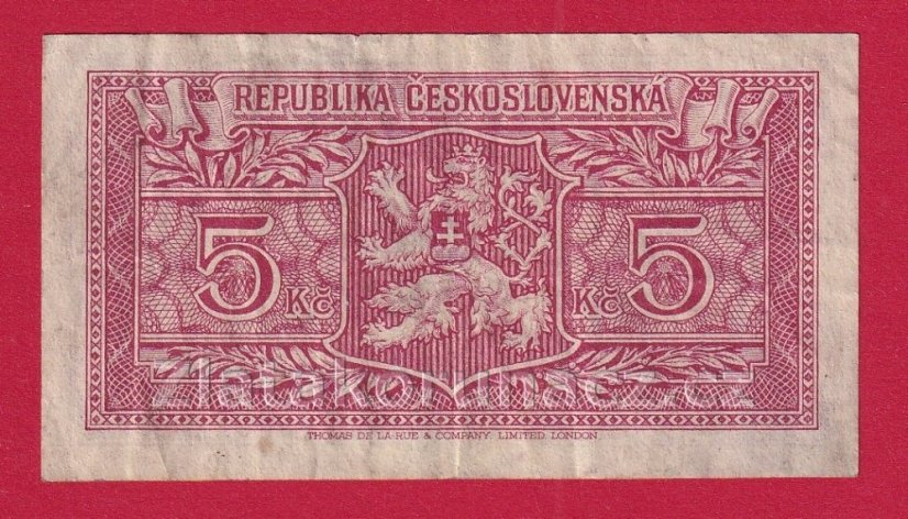 5 Kčs b.l.1945 ZL