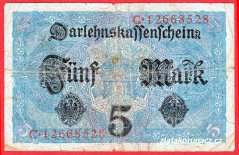 Německo - 5 mark 1.8.1917 C 8m. č.