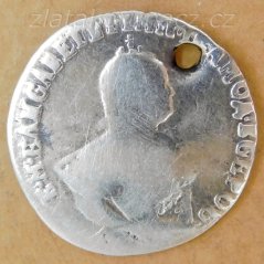 Rusko - 1 grivennik (10 kopějka) 1747