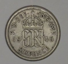 Anglie - 6 pence 1946