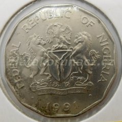 Nigérie - 50 kobo 1991