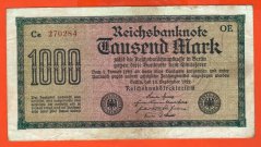 Německo - 1000 mark 15.9.1922 - série Ce-OE