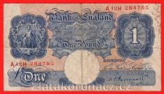 Anglie - 1 Pound b.l. 1940-1948 Emergency Wartime Issue