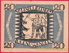 Vídeň - 20 haléřů - 1920 - NÖ Landes Jugendamt - modrá