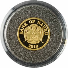 Zlatá mince Nauru - 10 dollar Papež Pavel II. 2010