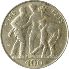 1955 - 100Kčs - 10.výr.osvobození ČSR