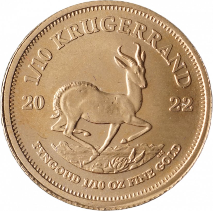 Zlatá mince Jížní Afrika - 1/10 Krugerrand 2022