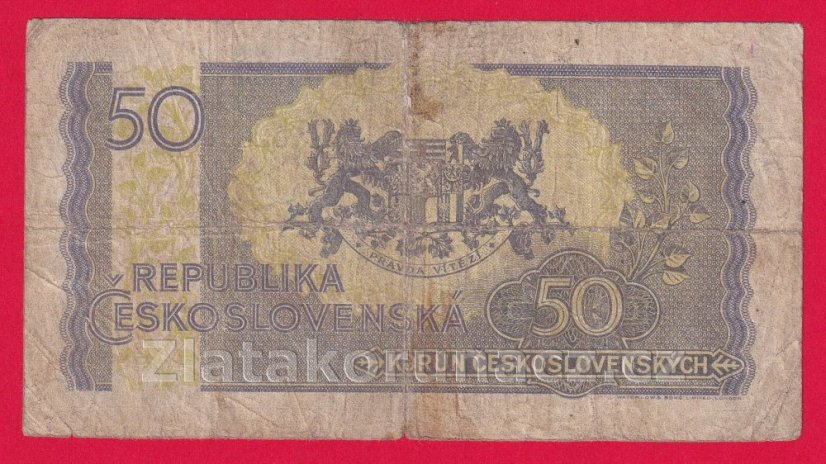 50 Kčs b.l. 1945 JE