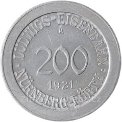 Německo - Nürnberg-Fürth - 200 pfennig 1921 A