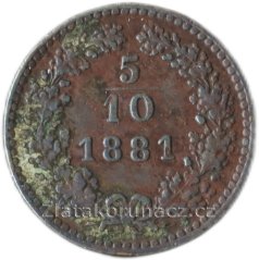 5/10 krejcaru 1881