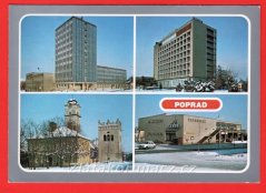 Poprad - budovy restaurace, hotelu, obchodního domu