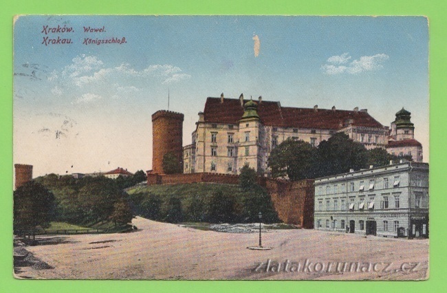 Razítko K.u.k. Militärz - pohlednice Kraków