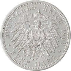 Německo - Baden - 5 marka 1903 G