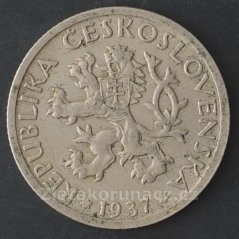 1 koruna 1937