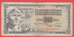 Jugoslávie - 1000 dinara 1978