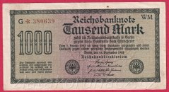 Německo - 1000 mark 15.9.1922 - série G-WM