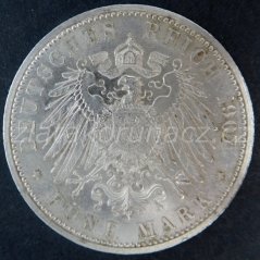 Německo - Baden - 5 marka 1907