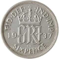 Anglie - 6 pence 1937