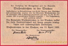 Weissenkirchen - 30 haléřů - 1920 - barevná