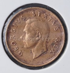 Afrika jižní (Jihoafrická rep.) - 1/4 penny 1950