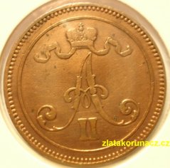 Finsko - 10 penniä 1865