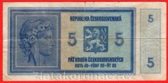 5 korun b.l.1938/1940 A 005 - ruční přetisk