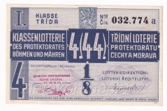 Los - 15 k - 44. Třídní loterie Protektorátu I. - A r.1940