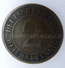 Německo - 2 Reichspfennig 1924 F