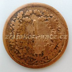 1 krejcar F.J.I.-1872 KB