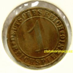 Německo - 1 Reichspfennig 1934 E