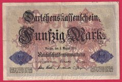 Německo - 20 mark 5.8.1914 - série O