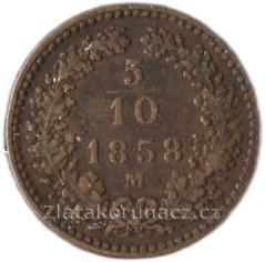 5/10 krejcaru 1858 M