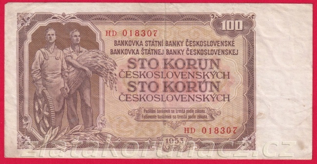 100 Kčs 1953 HD