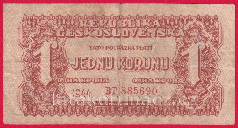 1 koruna 1944 BT