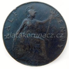 Anglie - 1/2 penny 1924