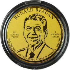 Zlatá mince Rovníková Guinea - 250 Pesetas 2022 - Ronald Reagan