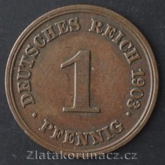 Německo - 1 Reich Pfennig 1903 E