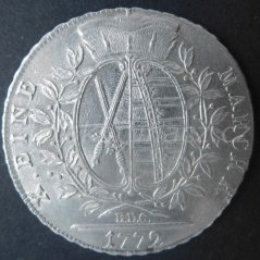 Německo - Sasko - 1 tolar 1772 E.D.C