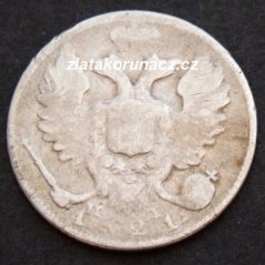 Rusko - 10 kopějka 1821 PD (ПД)