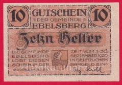 Ebelsberg - 10 haléřů - 1920