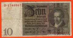 Německo - 10 Reichsmark 22.1.1929 - série D-B