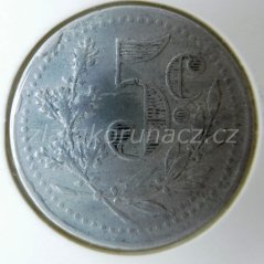 Alžír - 5 centimes 1921 - městská ražba Chambre de Commerce