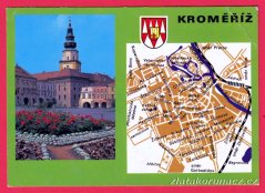 Kroměříž - Velké náměstí se zámkem