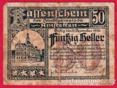 Amstetten - 50 haléřů - 1920 - zelená