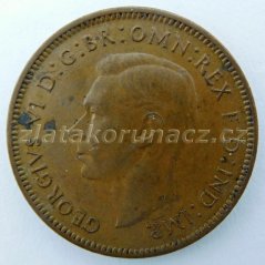 Anglie - 1 farthing 1942