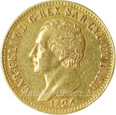 Zlatá mince - Itálie-Sardinie 20 Lira 1826