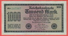 Německo - 1000 mark 15.9.1922 - série Ab-MM
