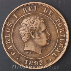 Portugalsko - 20 reis 1892