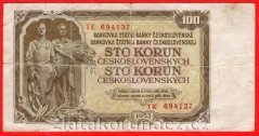 100 kčs 1953 TK-český číslovač
